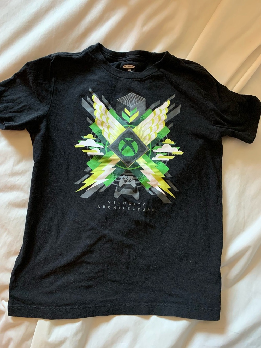 Old Navy Xbox Velocity Architecture Graphic Tee - Black - Child Size Medium